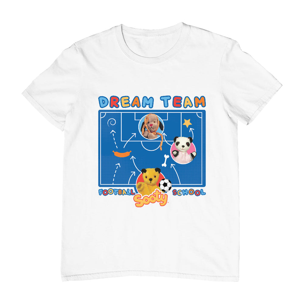 Sooty Sweep & Soo England Dream Team Football School Mens T-Shirt-Sooty's Shop