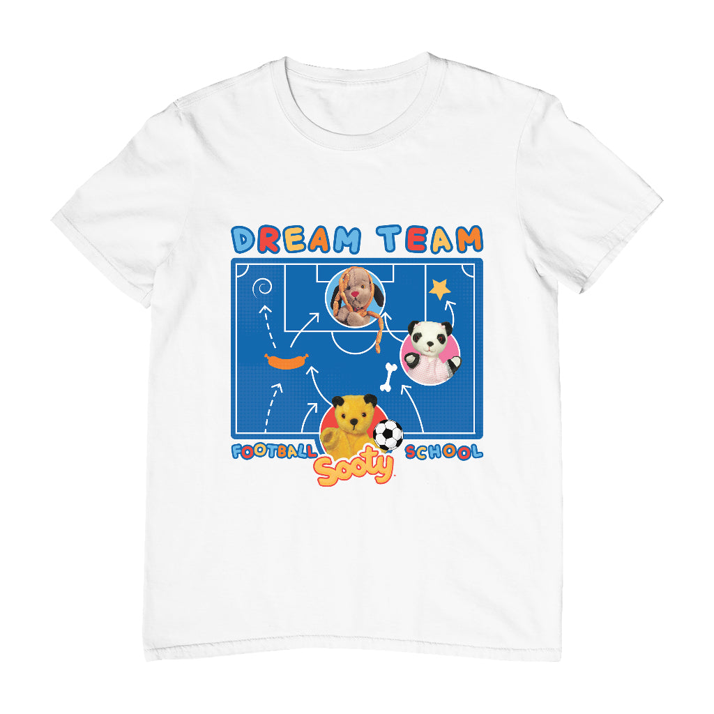 Sooty Sweep & Soo England Dream Team Football School Mens T-Shirt-Sooty's Shop