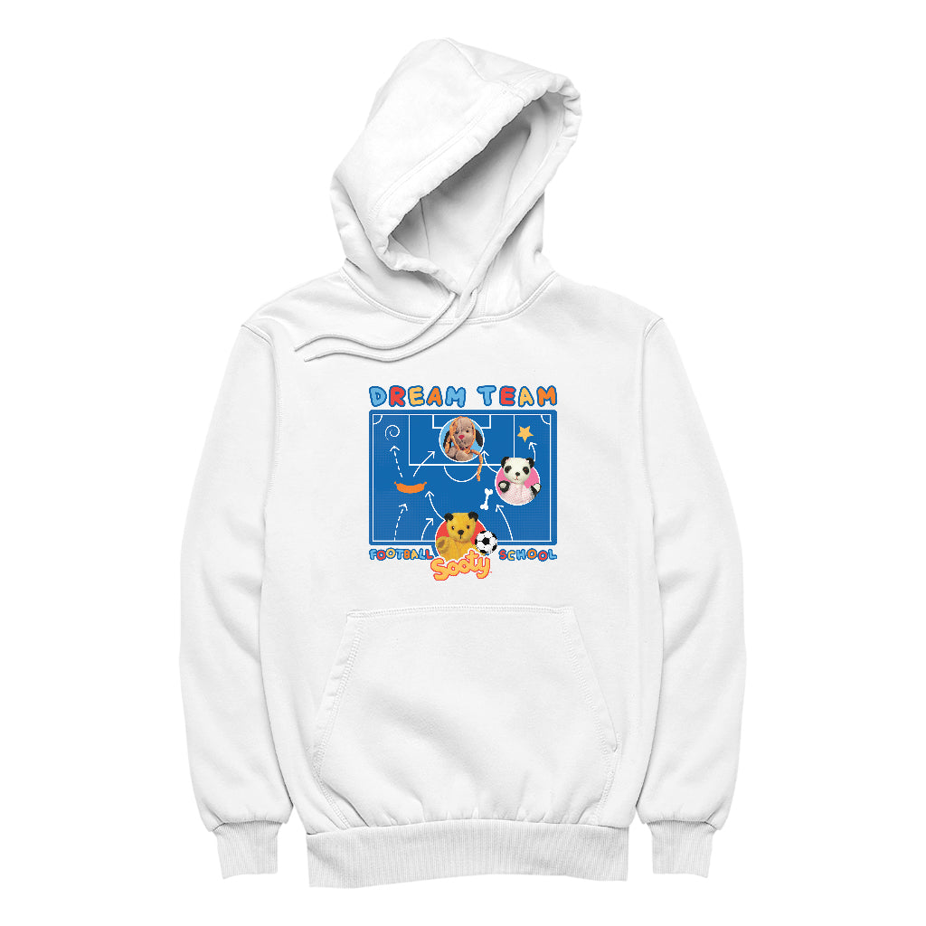 Sooty Sweep & Soo England Dream Team Football School Womens Hooded Sweatshirt-Sooty's Shop
