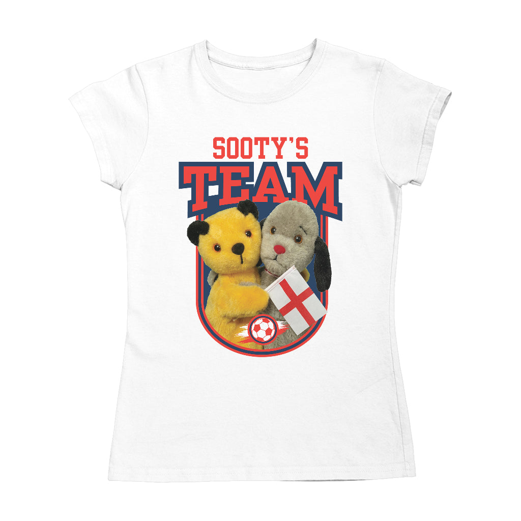 Sooty & Sweep Team England Womens T-Shirt-Sooty's Shop