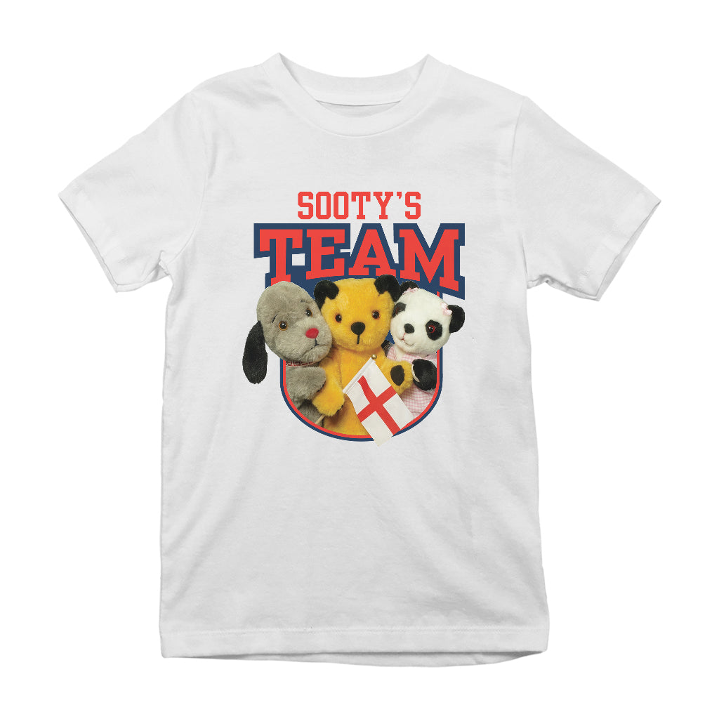 Sooty Sweep & Soo Team England Kids T-Shirt-Sooty's Shop