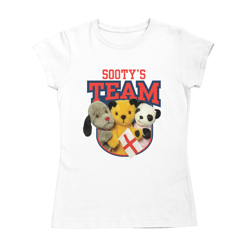 Sooty Sweep & Soo Team England Womens T-Shirt-Sooty's Shop