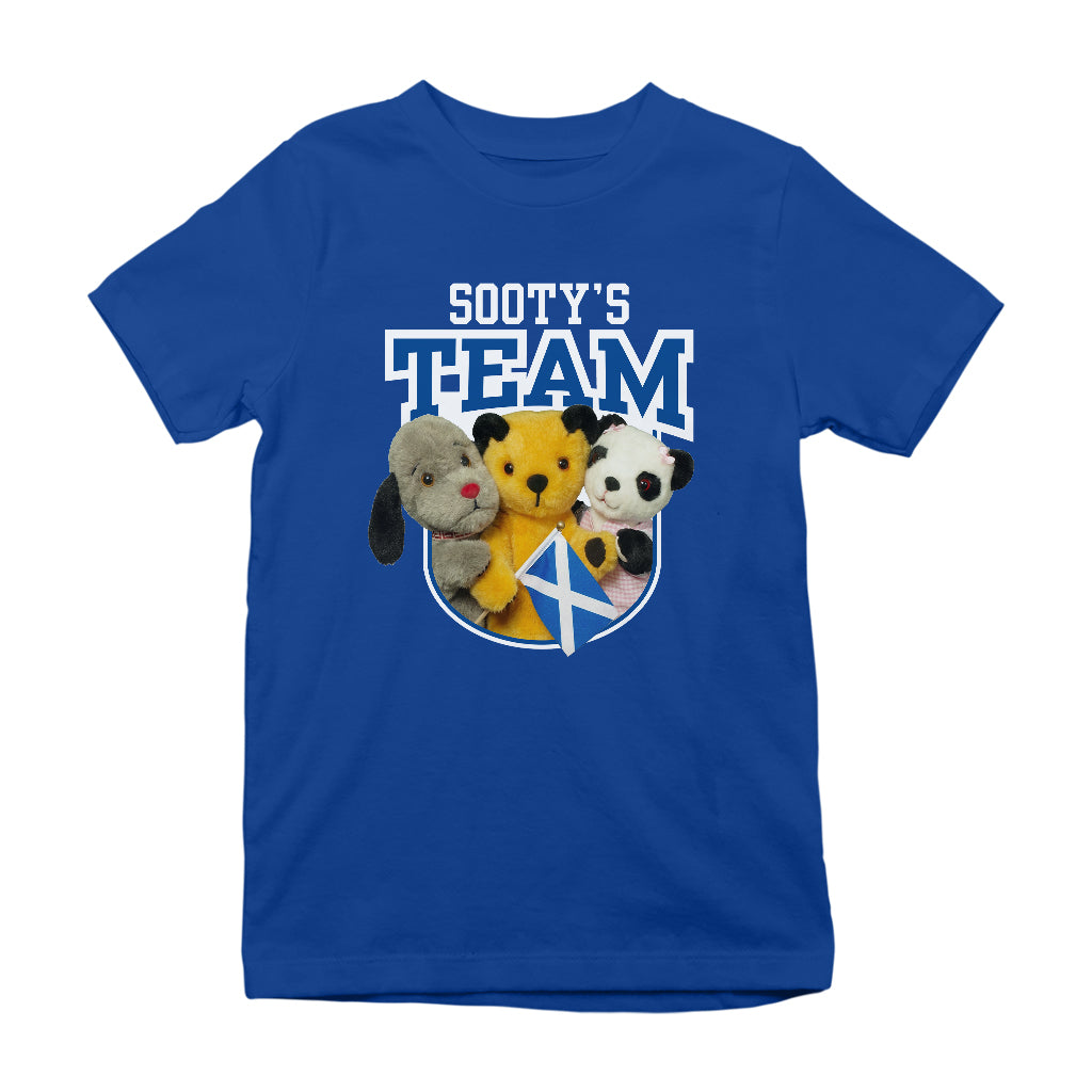 Sooty Sweep & Soo Team Scotland Kids T-Shirt-Sooty's Shop