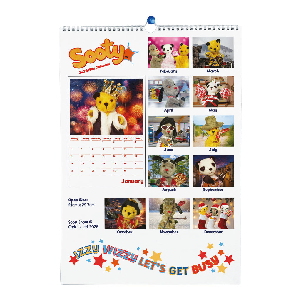Sooty Wall Calendar 2026-Sooty's Shop