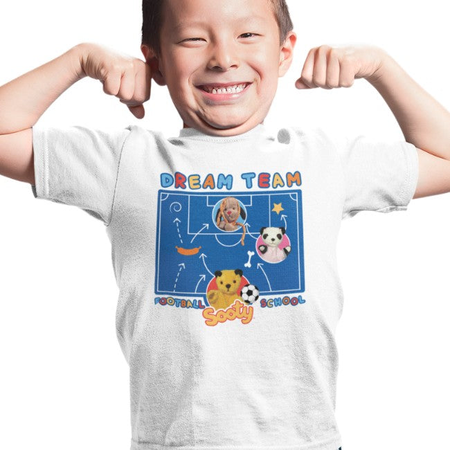 Sooty Sweep & Soo England Dream Team Football School Kids T-Shirt