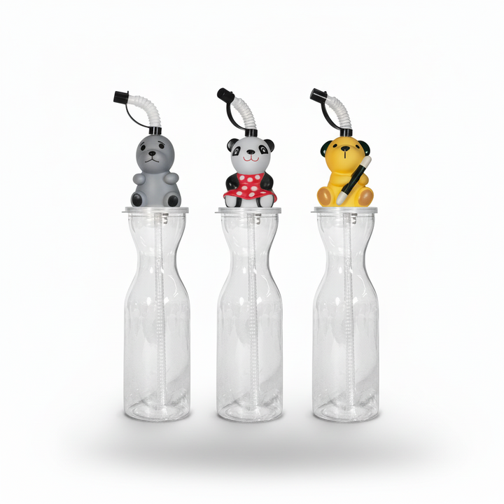 Sooty Sweep & Soo Character Bottle With Straw Bundle