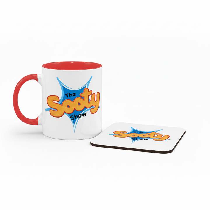 Sooty Show Classic Two Colour Mug & Coaster Set