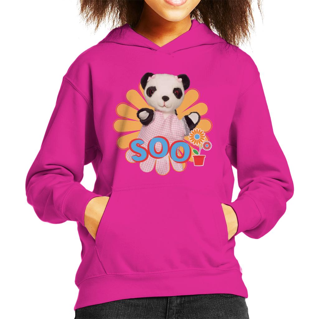 Sooty Soo Flowers Kid's Hooded Sweatshirt-Sooty's Shop