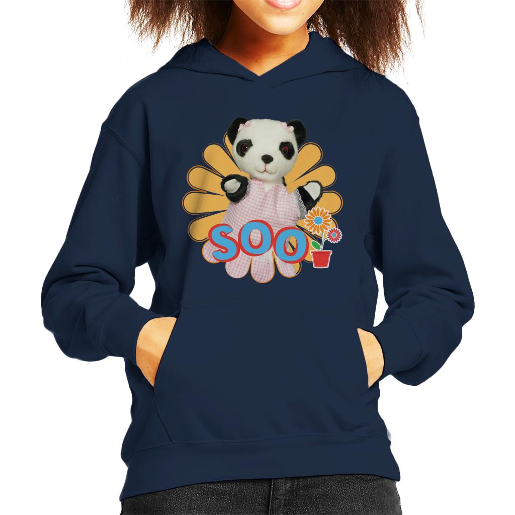 Sooty Soo Flowers Kid's Hooded Sweatshirt-Sooty's Shop