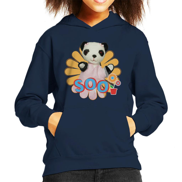 Sooty Soo Flowers Kid's Hooded Sweatshirt-Sooty's Shop