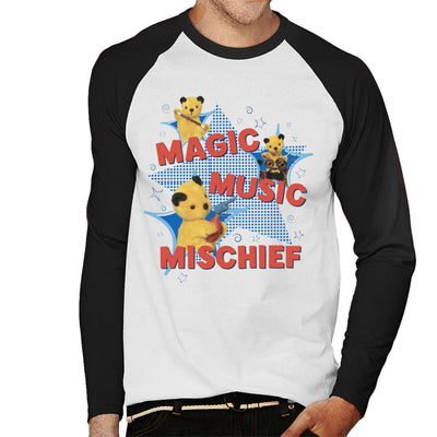 Sooty Magic Music Mischief Men's Baseball Long Sleeved T-Shirt-Sooty's Shop