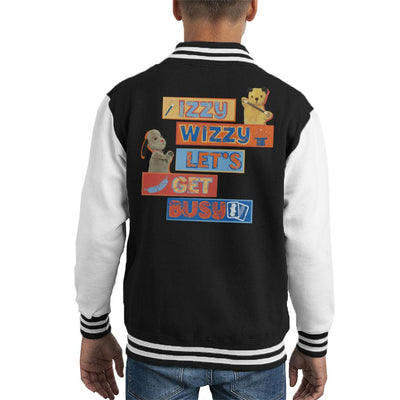 Sooty Izzy Wizzy Let's Get Busy Kid's Varsity Jacket-Sooty's Shop