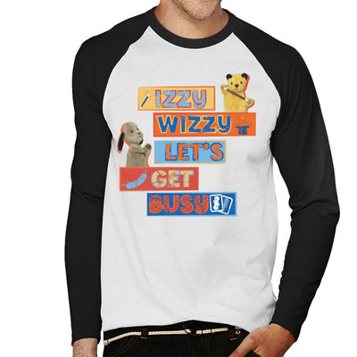 Sooty Izzy Wizzy Let's Get Busy Men's Baseball Long Sleeved T-Shirt-Sooty's Shop