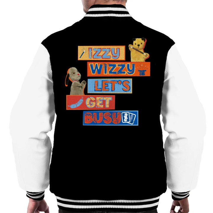 Sooty Izzy Wizzy Let's Get Busy Men's Varsity Jacket-Sooty's Shop