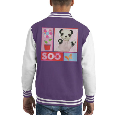 Sooty Soo Retro Floral Kid's Varsity Jacket-Sooty's Shop