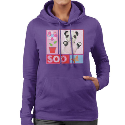 Sooty Soo Retro Floral Women's Hooded Sweatshirt-Sooty's Shop