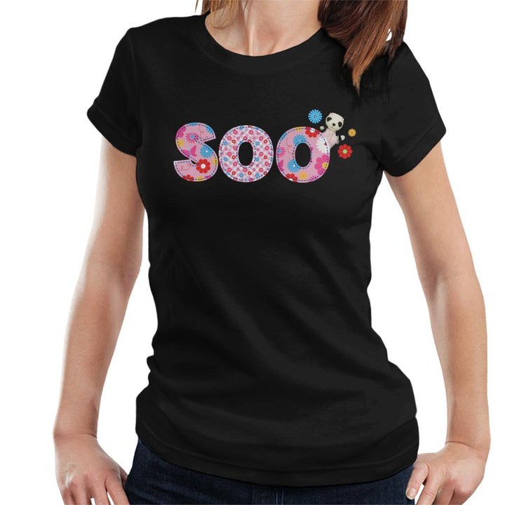 Sooty Soo Floral Pattern Text Women's T-Shirt-Sooty's Shop