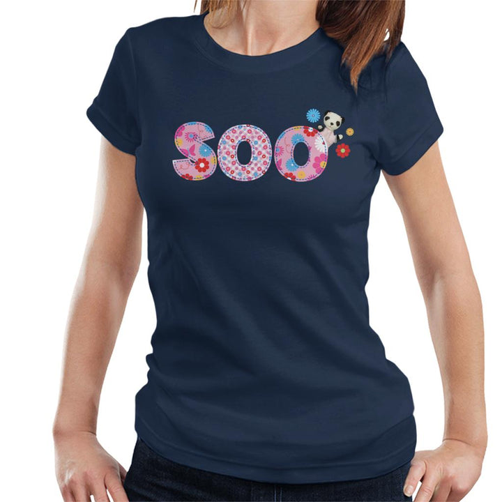 Sooty Soo Floral Pattern Text Women's T-Shirt-Sooty's Shop