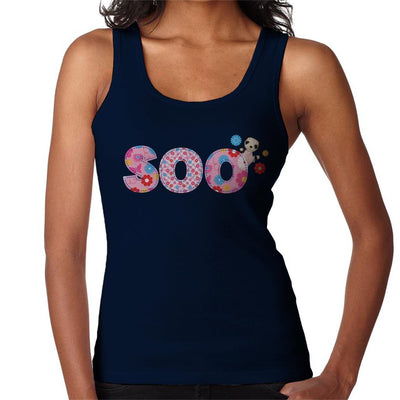 Sooty Soo Floral Pattern Text Women's Vest-Sooty's Shop