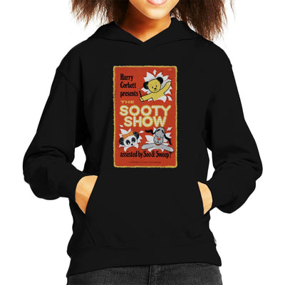 Sooty Show Retro Poster Kid's Hooded Sweatshirt-Sooty's Shop