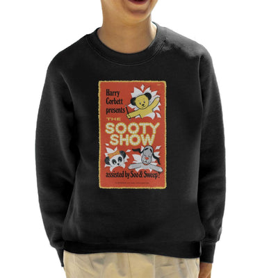 Sooty Show Retro Poster Kid's Sweatshirt-Sooty's Shop