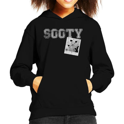 Sooty Retro College Sports Style Kid's Hooded Sweatshirt-Sooty's Shop