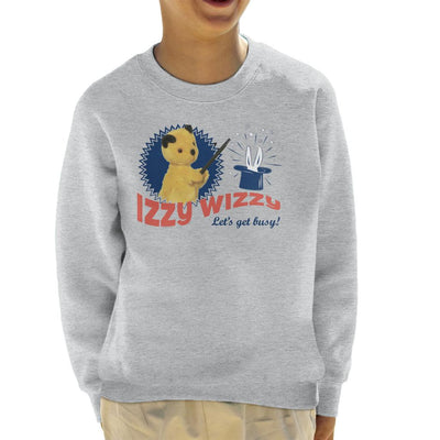 Sooty Retro Izzy Wizzy Let's Get Busy Kid's Sweatshirt-Sooty's Shop