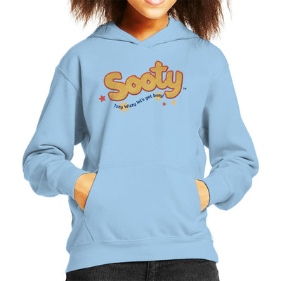 Sooty Text Logo Izzy Wizzy Kid's Hooded Sweatshirt-Sooty's Shop