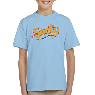 Sooty Text Logo Izzy Wizzy Kid's T-Shirt-Sooty's Shop