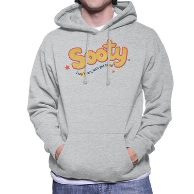 Sooty Text Logo Izzy Wizzy Men's Hooded Sweatshirt-Sooty's Shop