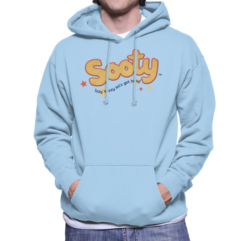 Sooty Text Logo Izzy Wizzy Men's Hooded Sweatshirt-Sooty's Shop