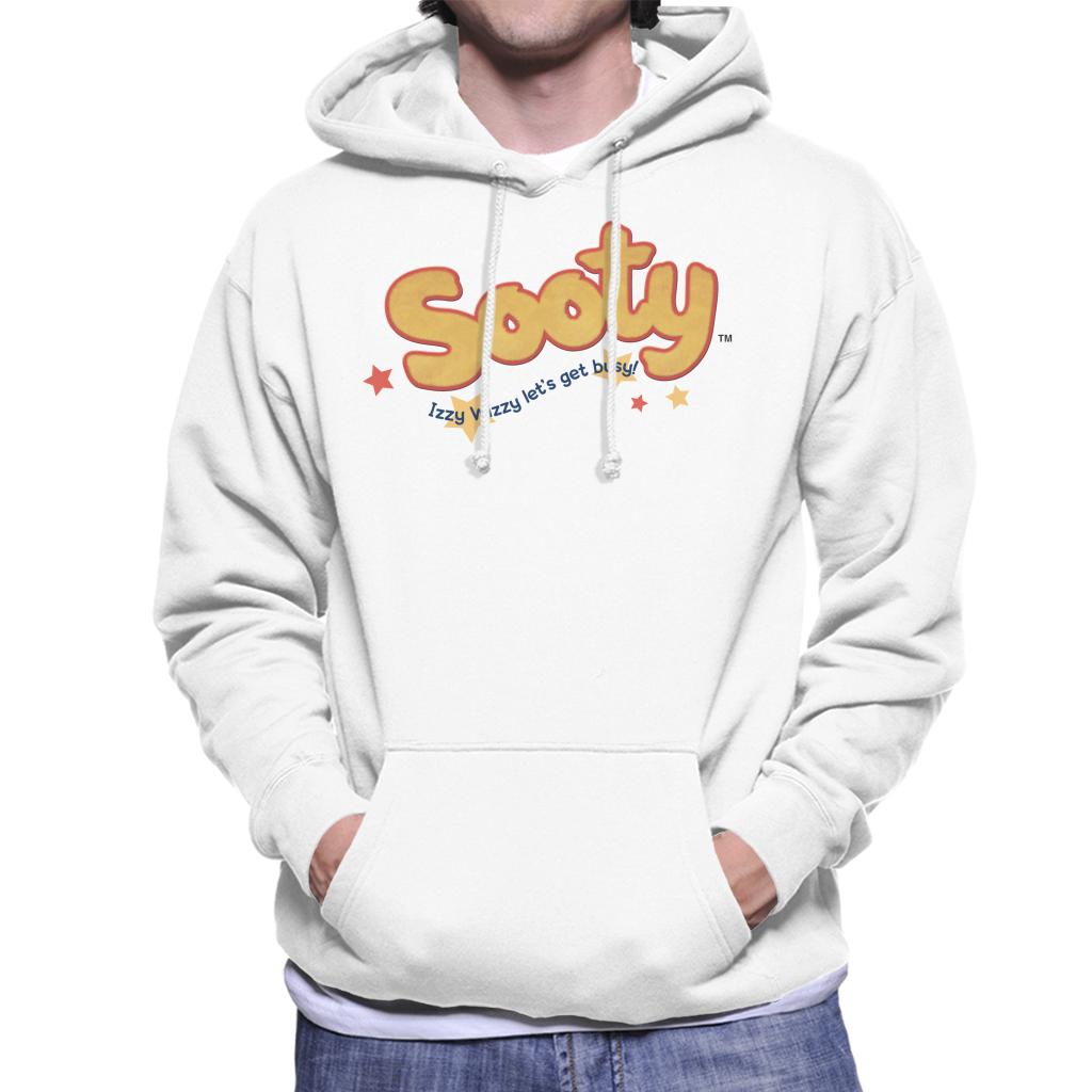 Sooty Text Logo Izzy Wizzy Men's Hooded Sweatshirt-Sooty's Shop