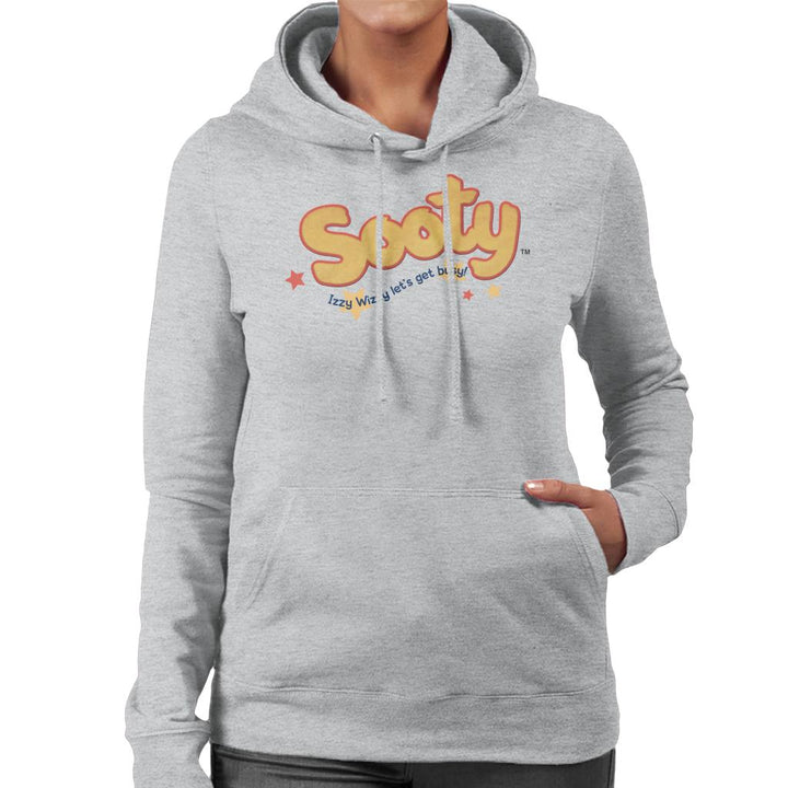 Sooty Text Logo Izzy Wizzy Women's Hooded Sweatshirt-Sooty's Shop