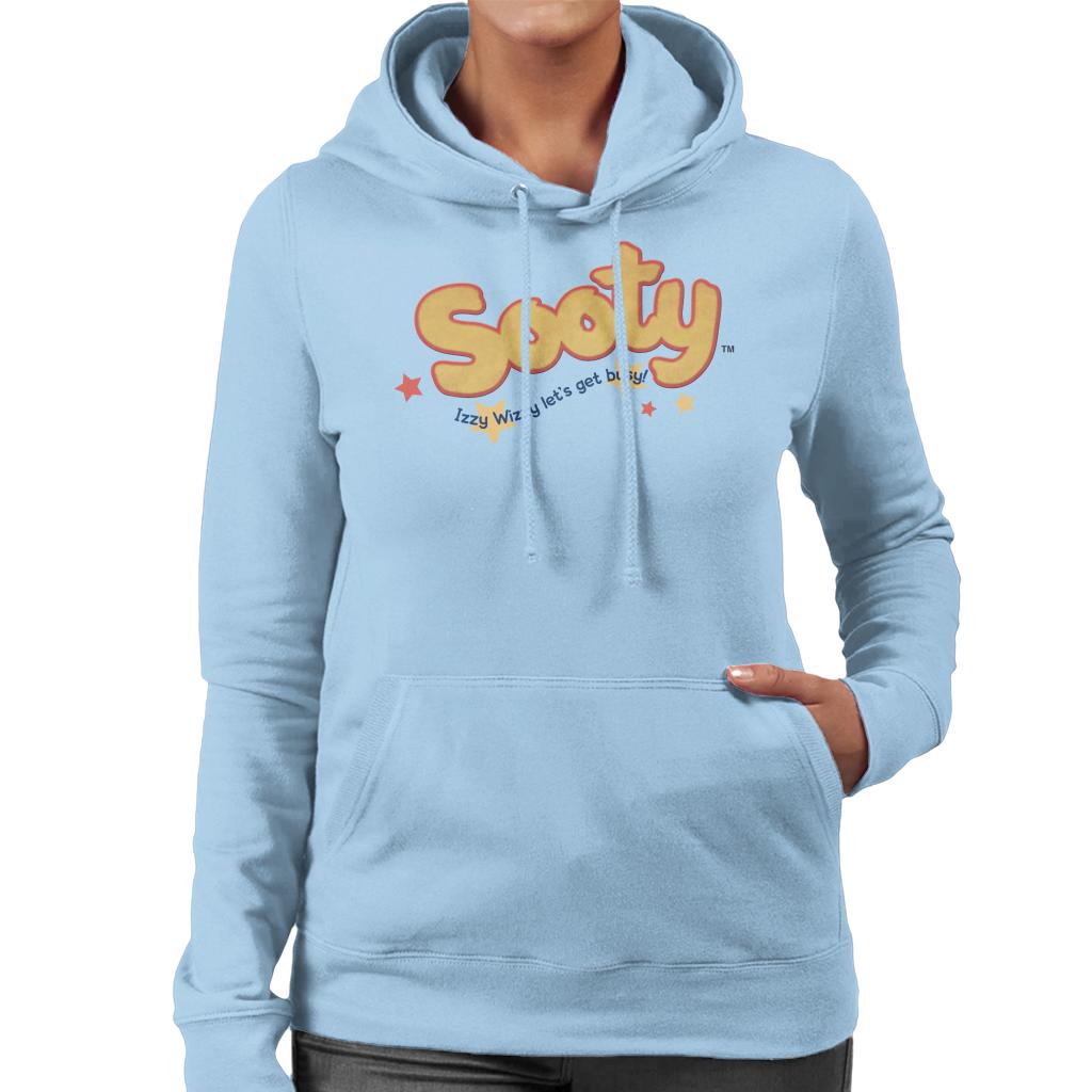 Sooty Text Logo Izzy Wizzy Women's Hooded Sweatshirt-Sooty's Shop