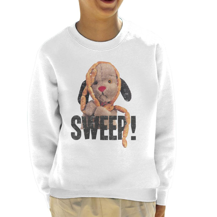 Sooty Sausages Sweep Distressed Kid's Sweatshirt-Sooty's Shop