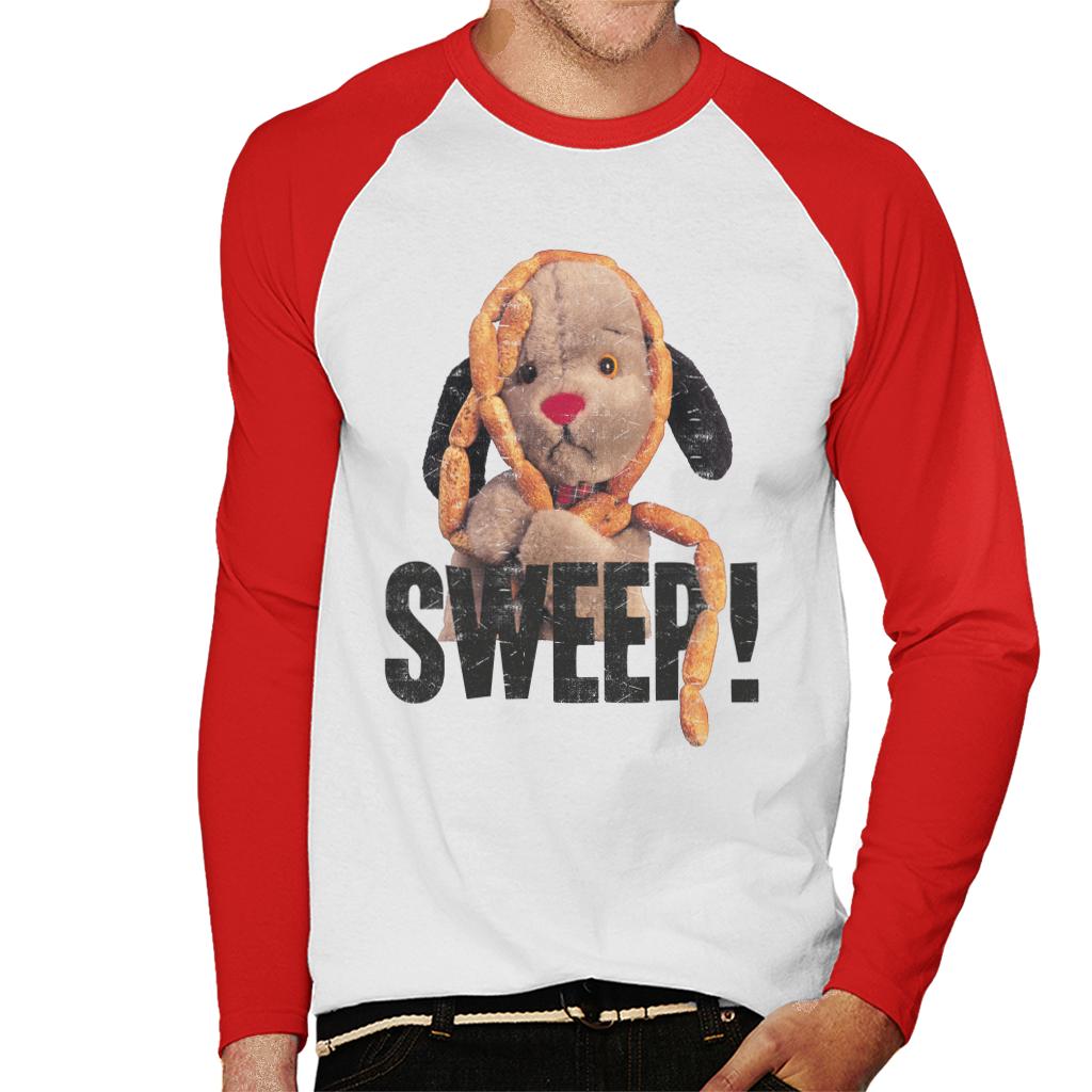 Sooty Sausages Sweep Distressed Men's Baseball Long Sleeved T-Shirt-Sooty's Shop
