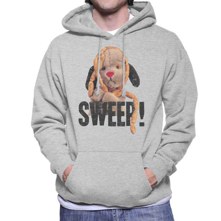 Sooty Sausages Sweep Distressed Men's Hooded Sweatshirt-Sooty's Shop