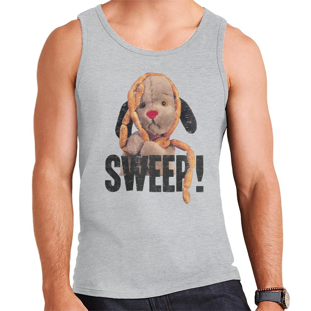 Sooty Sausages Sweep Distressed Men's Vest-Sooty's Shop