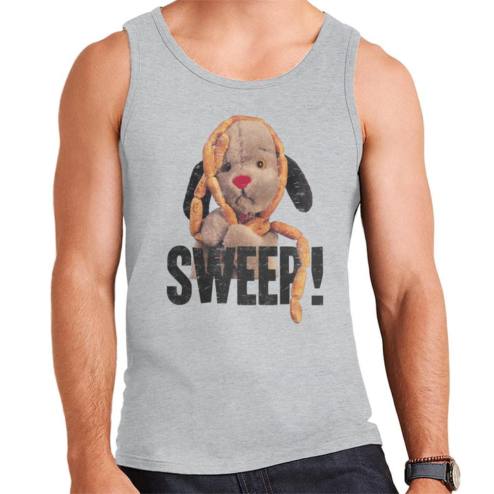 Sooty Sausages Sweep Distressed Men's Vest-Sooty's Shop