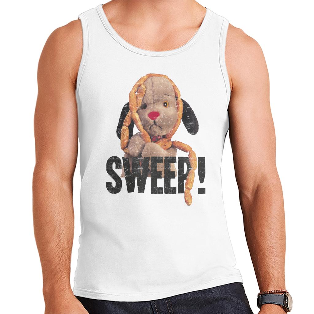 Sooty Sausages Sweep Distressed Men's Vest-Sooty's Shop