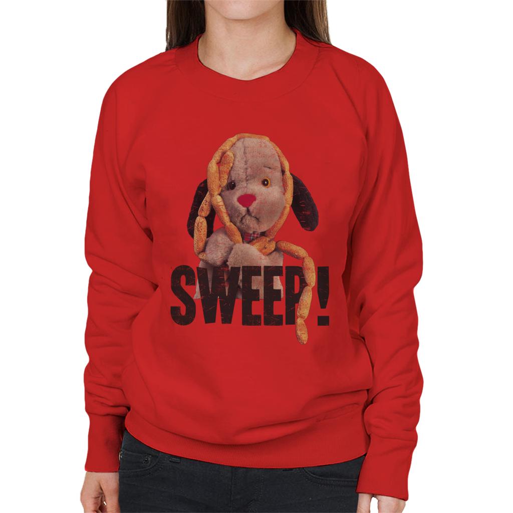 Sooty Sausages Sweep Distressed Women's Sweatshirt-Sooty's Shop
