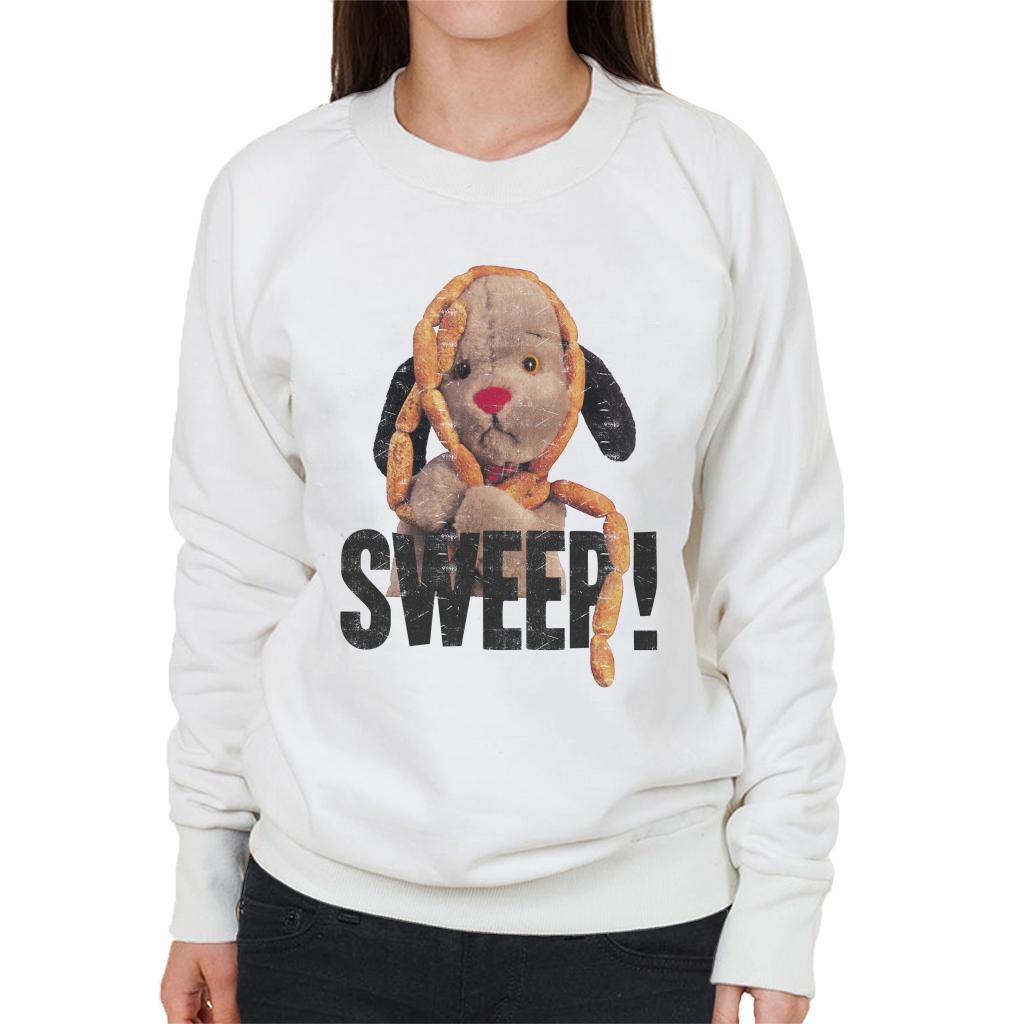 Sooty Sausages Sweep Distressed Women's Sweatshirt-Sooty's Shop