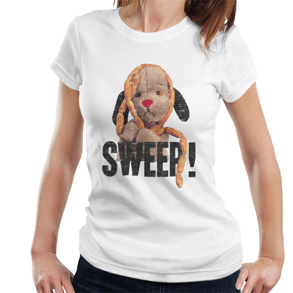 Sooty Sausages Sweep Distressed Women's T-Shirt-Sooty's Shop