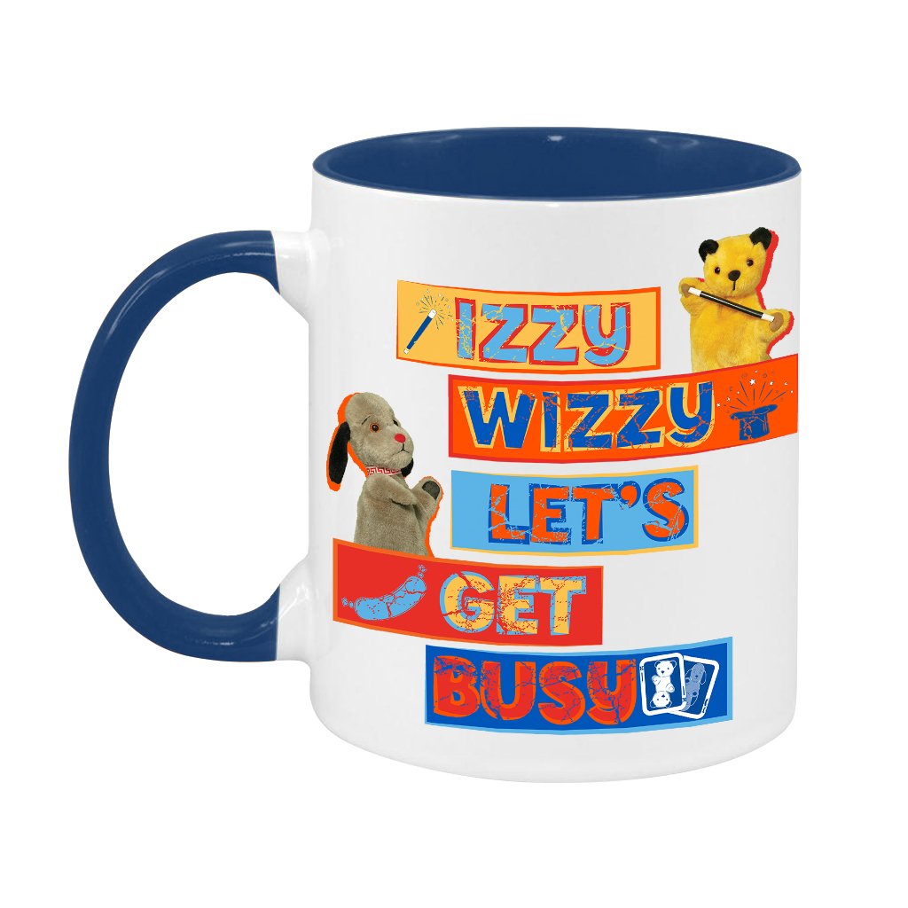 Sooty Izzy Wizzy Let's Get Busy Stacked Two Colour Mug