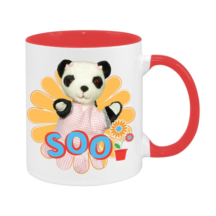 Sooty Soo Retro Flower Two Colour Mug