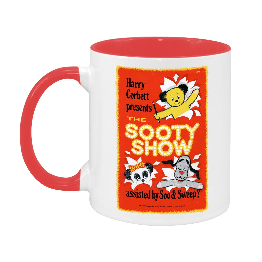 Sooty Show Retro Poster Two Colour Mug
