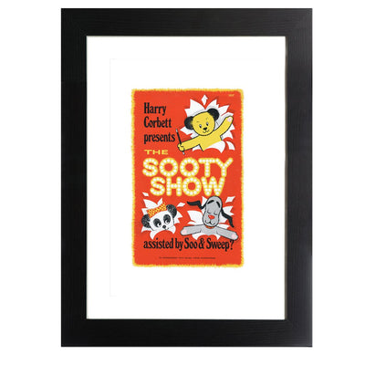 Sooty Show Retro Poster Framed Print