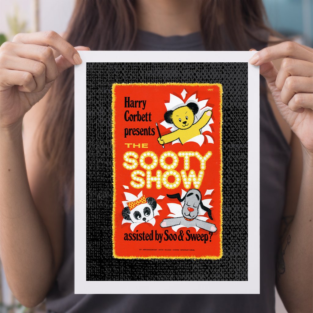Sooty Show Retro Poster A4 Print