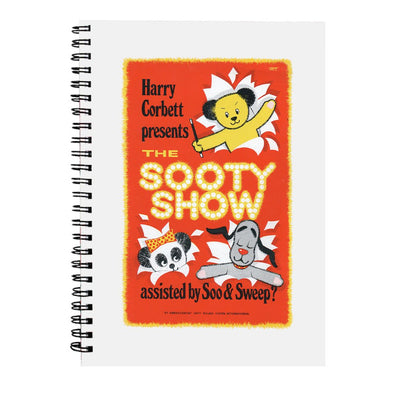 Sooty Show Retro Poster A5 Spiral Notebook