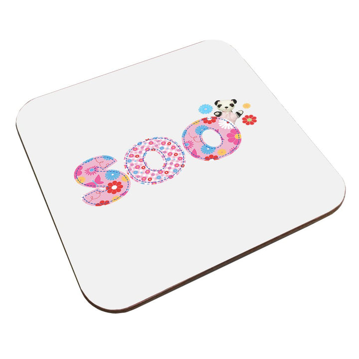 Sooty Soo Floral Text Coaster